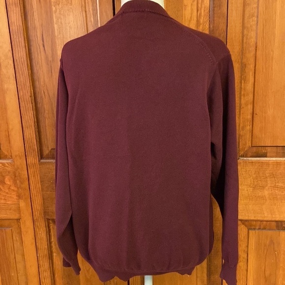 Byford Graphic (Embroidered) Sweater Golf Feep Burgundy Size Med Preowned - Picture 6 of 12